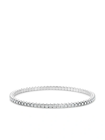 Shop Pragnell 18kt White Gold Diamond Expandable Bracelet In Silver