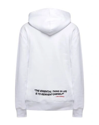 Shop Karl Lagerfeld Sweatshirts In White