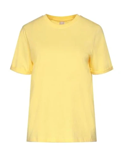 Shop Pieces T-shirts In Yellow