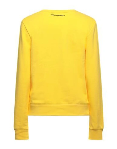 Shop Karl Lagerfeld Sweatshirts In Yellow