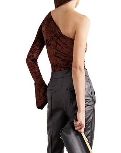 Shop Alix Nyc Woman Bodysuit Brown Size S Polyamide, Polyester, Elastane