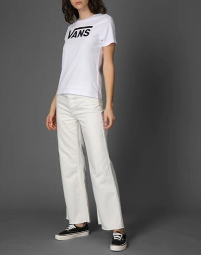 Shop Vans Wm Flying V Crew Tee Woman T-shirt White Size S Cotton
