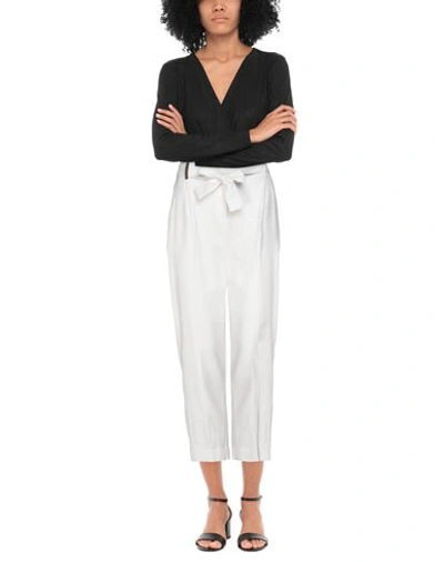 Shop Peserico Woman Pants White Size 6 Modal, Viscose, Elastane