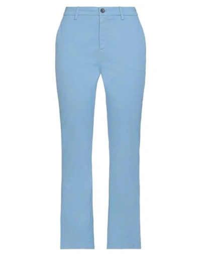 Shop Department 5 Woman Pants Azure Size 27 Cotton, Elastane In Blue