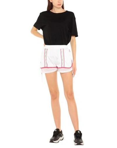 Shop Gaëlle X Lotto Leggenda Woman Shorts & Bermuda Shorts White Size 6 Polyester