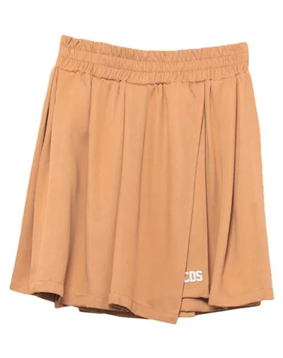 Shop Gcds Mini Skirts In Camel