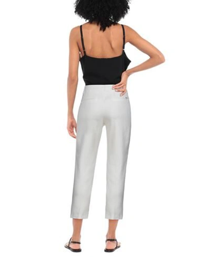 Shop Liu •jo Woman Pants White Size 10 Linen, Viscose, Elastane