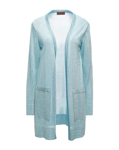 Shop Missoni Woman Cardigan Azure Size 4 Viscose, Cupro, Polyester