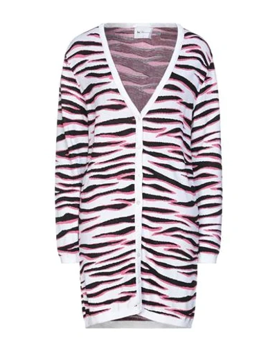 Shop Be Blumarine Woman Cardigan Fuchsia Size 8 Viscose, Polyamide In Pink