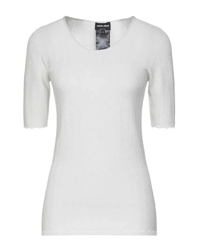 Shop Giorgio Armani Woman Sweater Light Grey Size 4 Viscose, Polyamide