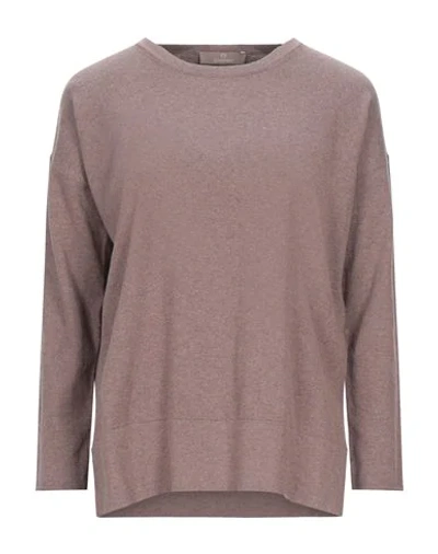 Shop Cruciani Woman Sweater Light Brown Size 6 Cotton In Beige