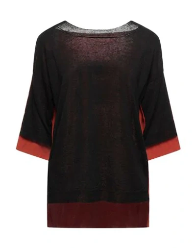 Shop Liviana Conti Woman Sweater Black Size 6 Cotton, Linen, Polyamide