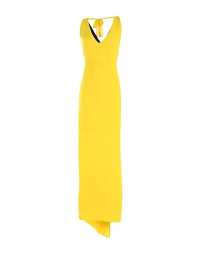Shop Hanita Woman Maxi Dress Yellow Size Xs Polyester