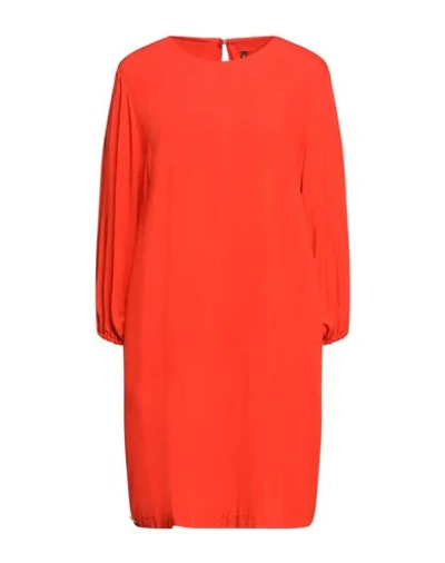 Shop Manila Grace Woman Mini Dress Orange Size 6 Viscose