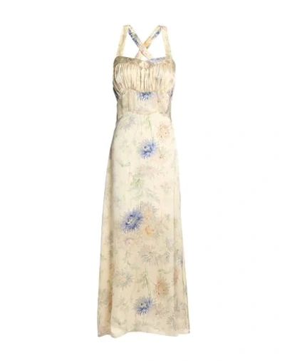 Shop Anna Sui Long Dresses In Beige