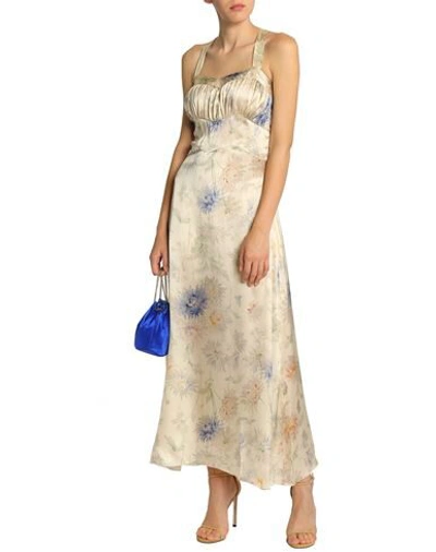 Shop Anna Sui Long Dresses In Beige