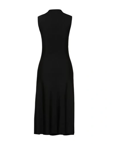 Shop Giorgio Armani Woman Midi Dress Black Size 2 Viscose, Polyamide, Elastane