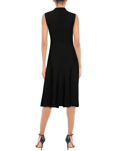 Shop Giorgio Armani Woman Midi Dress Black Size 2 Viscose, Polyamide, Elastane