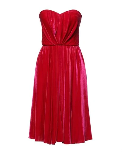 Shop Dolce & Gabbana Woman Mini Dress Fuchsia Size 12 Viscose, Silk In Pink