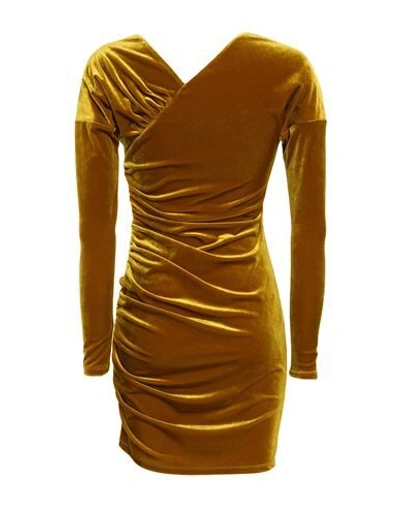 Shop Hopper Woman Short Dress Ocher Size 8 Polyester In Yellow