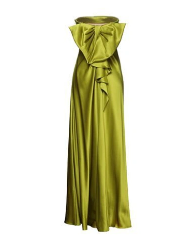 Alberta Ferretti Long Dresses In Acid Green
