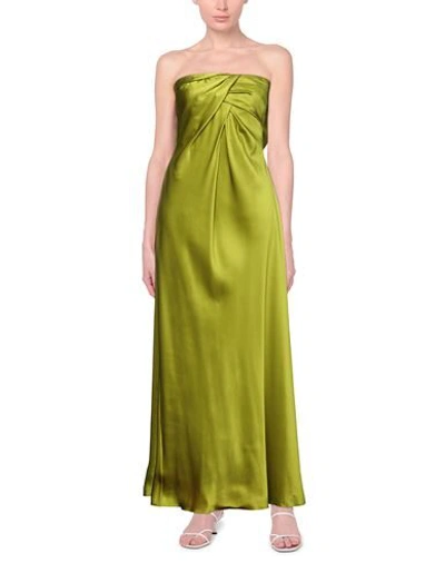 Alberta Ferretti Long Dresses In Acid Green