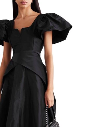 Shop Preen By Thornton Bregazzi Woman Midi Dress Black Size M Silk