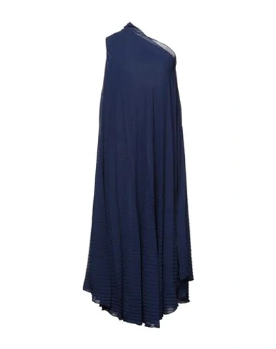 Shop Roland Mouret Woman Midi Dress Midnight Blue Size S Polyester