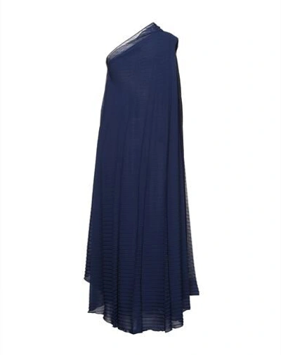 Shop Roland Mouret Woman Midi Dress Midnight Blue Size S Polyester