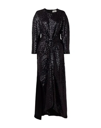 Shop Preen By Thornton Bregazzi Woman Maxi Dress Black Size M Polyester, Elastane, Silk
