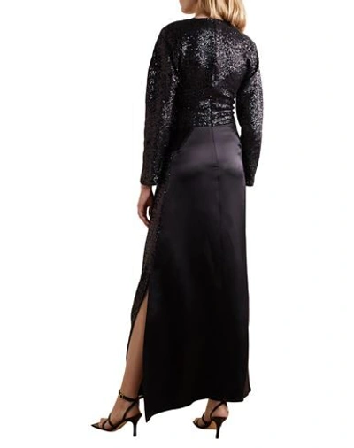 Shop Preen By Thornton Bregazzi Woman Maxi Dress Black Size M Polyester, Elastane, Silk