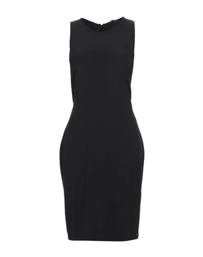 Shop Armani Exchange Woman Short Dress Black Size L Viscose, Polyamide, Elastane