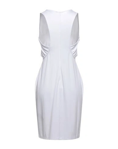 Shop Armani Exchange Woman Short Dress White Size Xs Viscose, Polyamide, Elastane
