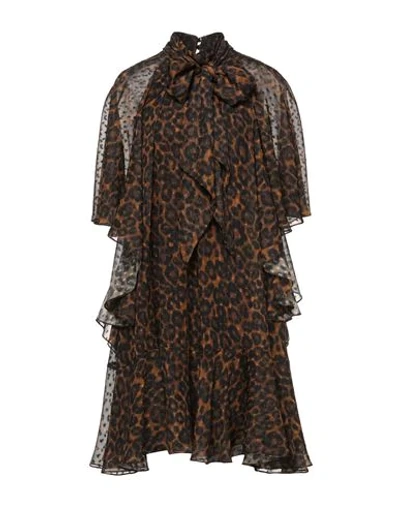 Shop Erdem Woman Midi Dress Brown Size 4 Polyester
