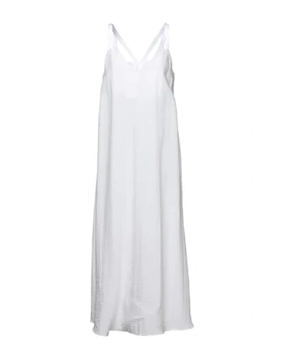 Shop Armani Exchange Woman Midi Dress White Size 4 Viscose, Polyamide, Polyester