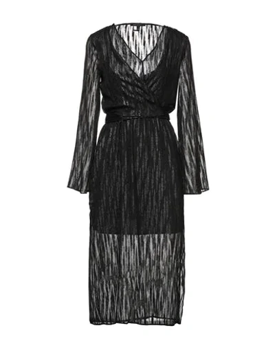 Shop Armani Exchange Woman Midi Dress Black Size 2 Polyester