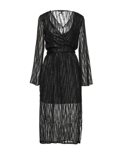 Armani Exchange Midi Dresses In Black | ModeSens