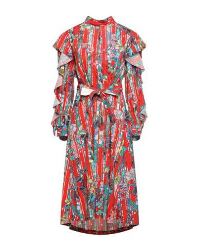 Shop Golden Goose Woman Midi Dress Red Size S Polyester