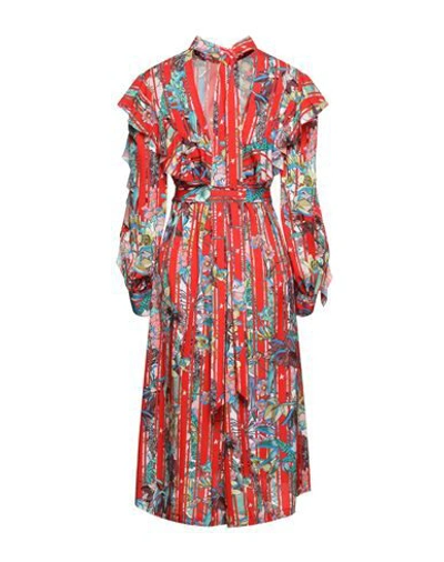 Shop Golden Goose Woman Midi Dress Red Size S Polyester