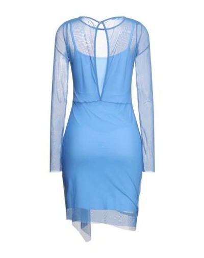 Shop Patrizia Pepe Short Dresses In Azure