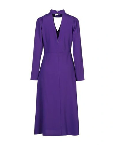 Shop Siste' S Siste's Woman Midi Dress Purple Size M Polyester, Elastane