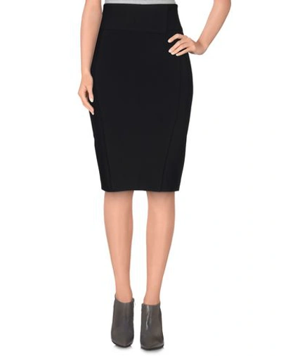Shop Annarita N Knee Length Skirts In Black
