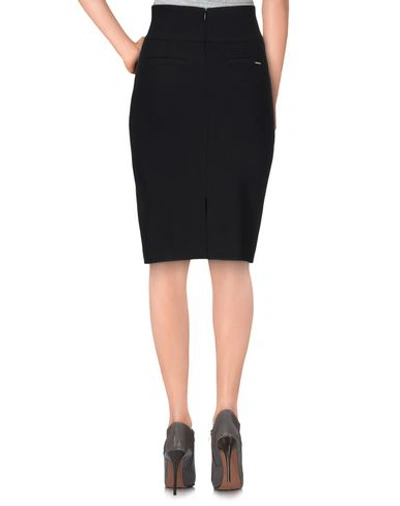 Shop Annarita N Knee Length Skirts In Black