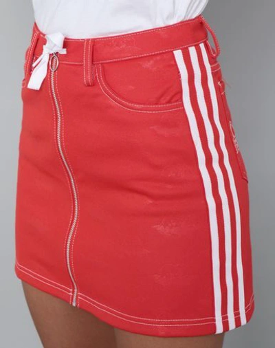 Shop Adidas Originals X Fiorucci Mini Skirts In Red