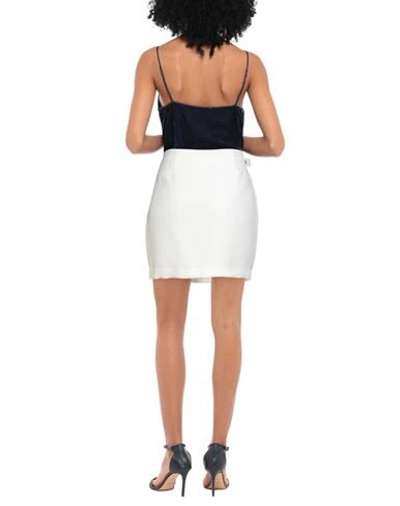 Shop Armani Exchange Woman Mini Skirt White Size 4 Polyester