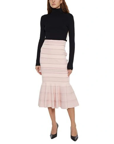 Shop Alexander Mcqueen Woman Midi Skirt Light Pink Size S Viscose, Polyester