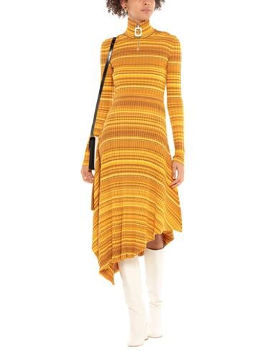 Shop Jw Anderson Midi Skirts In Ocher