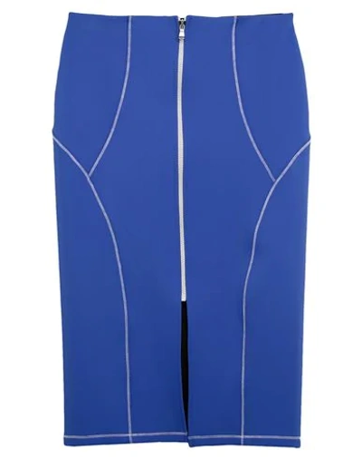 Shop Patrizia Pepe Midi Skirts In Bright Blue
