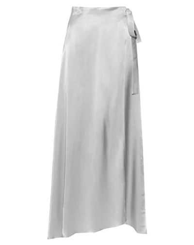 Shop Les Héroïnes By Vanessa Cocchiaro Long Skirts In Light Grey