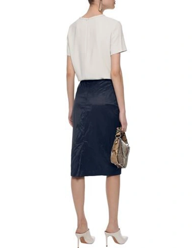Shop Max Mara 3/4 Length Skirts In Dark Blue